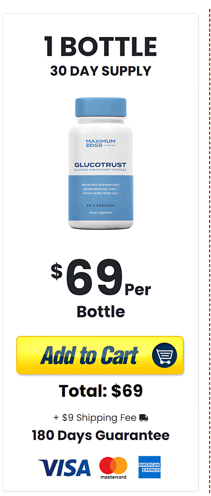 Glucotrust 1 bottle Price